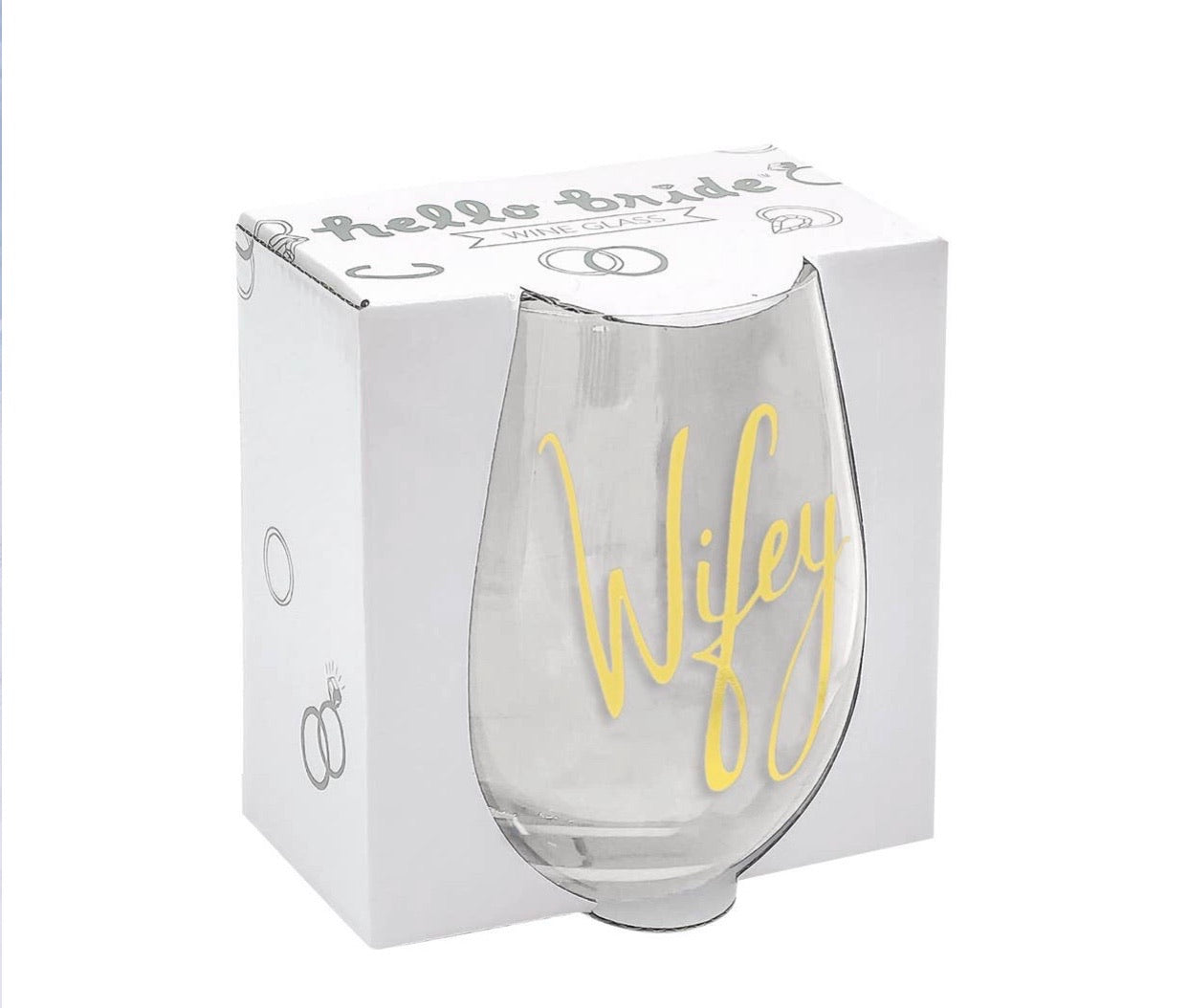 AF WIFEY Stemless Wine Glass