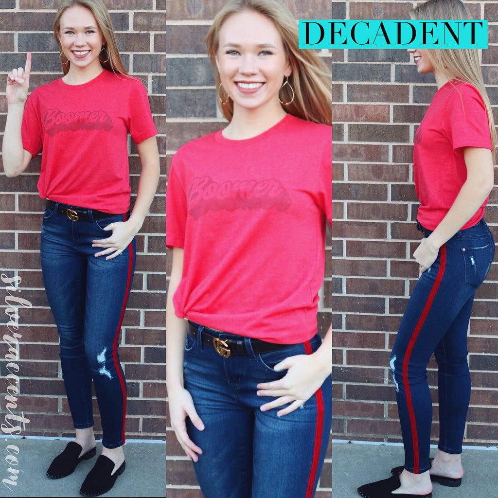 BOOMER Script SuperSoft CrewNeck Tee Top