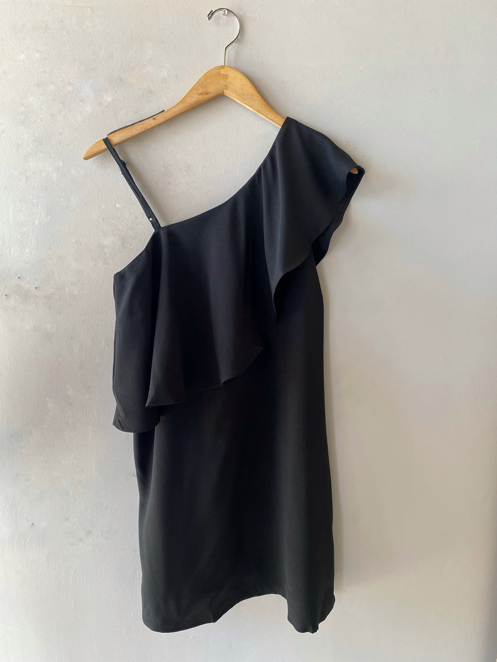 DESTINED Ruffle OneShoulder Popover Woven Dress