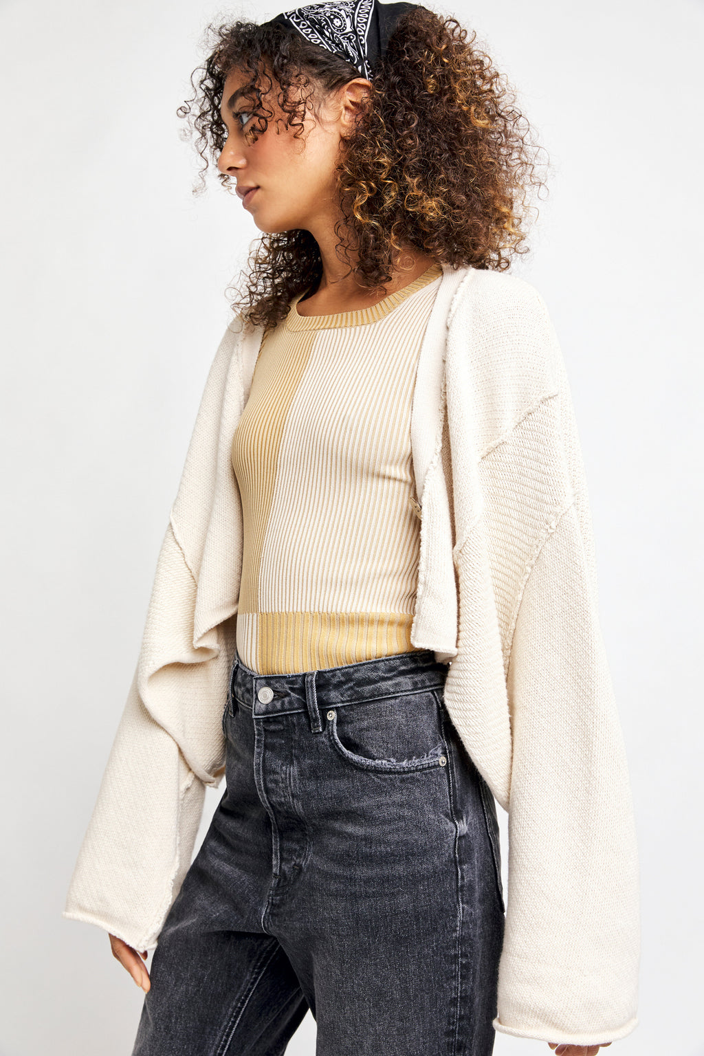 FREE PEOPLE One Button TERA Patch Cardigan Top