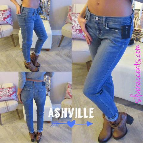 FLYING MONKEY Medium Stonewash ASHVILLE BLUE Boyfriend Jeans