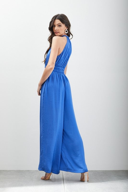 HighNeck REESE Sleeveless Wide-leg Jumpsuit