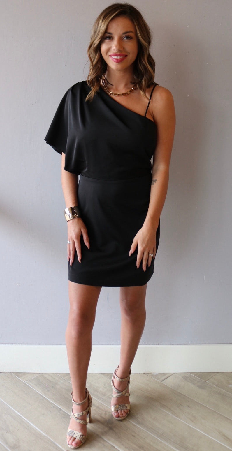 SLEEK OneShoulder Stretch Bodycon Dress