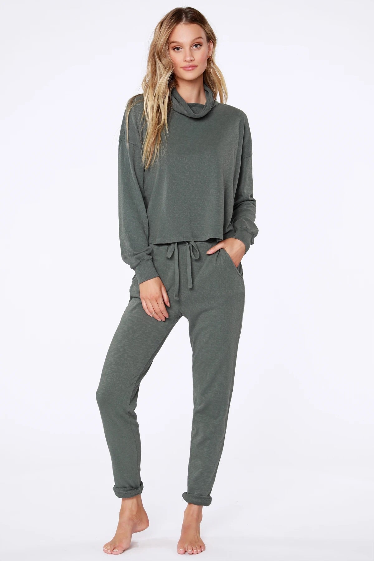 BOBI Sustainable Terry SlubKnit BALLOT ElasticWaist Pant