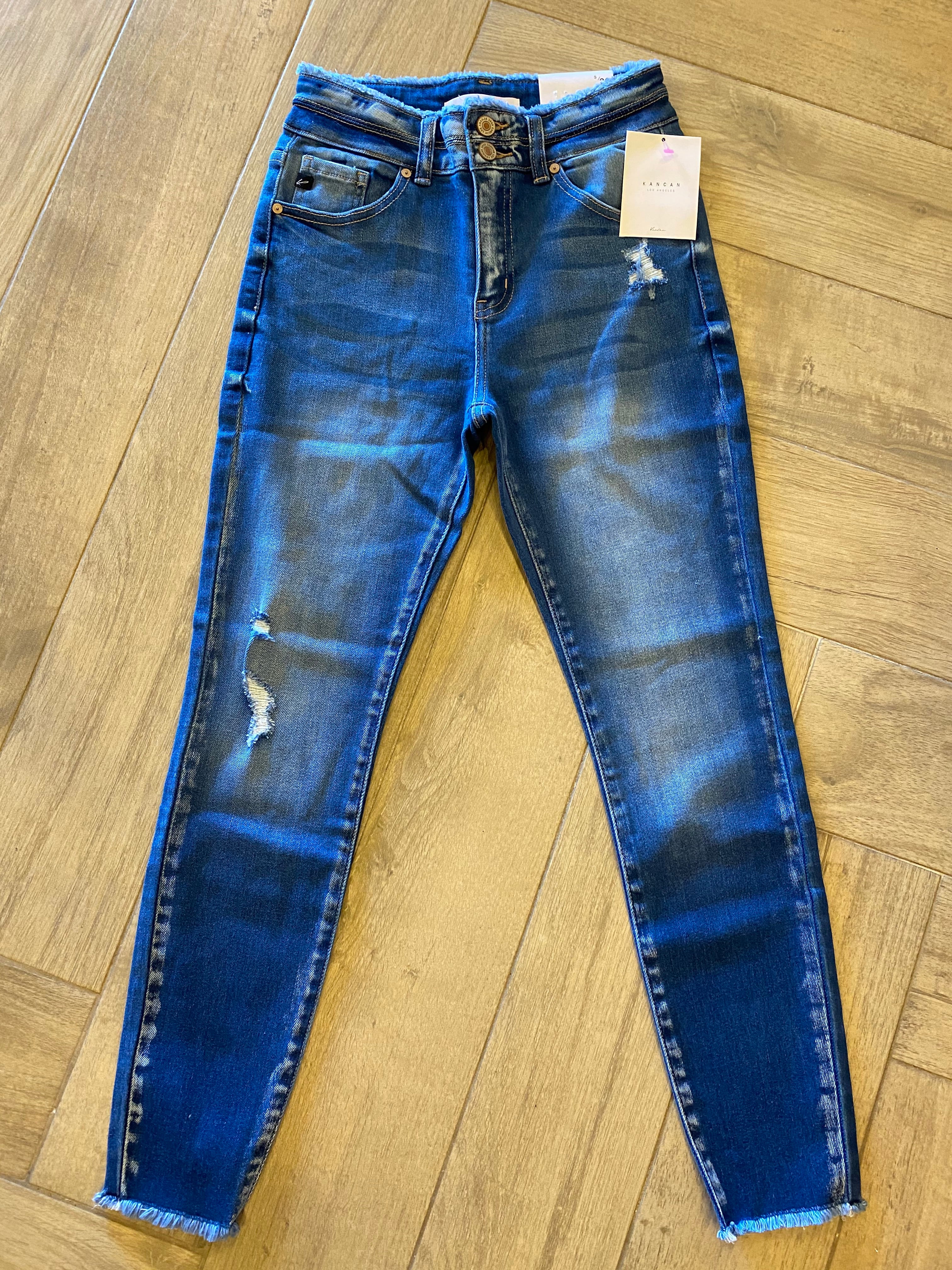 KANCAN HiRise DAYBREAK DoubleWide Band Skinny Jeans