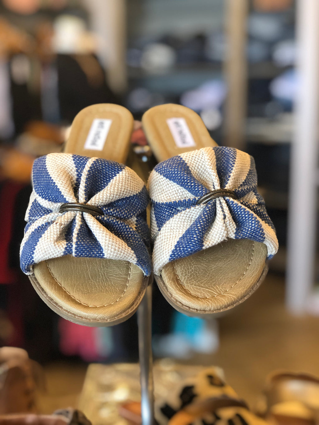 NOT RATED Blue Stripe SHIMLA Woven Sandal Shoe