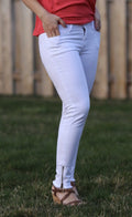 MESMERIZE Curvy Ankle Zip Skinny Jeans