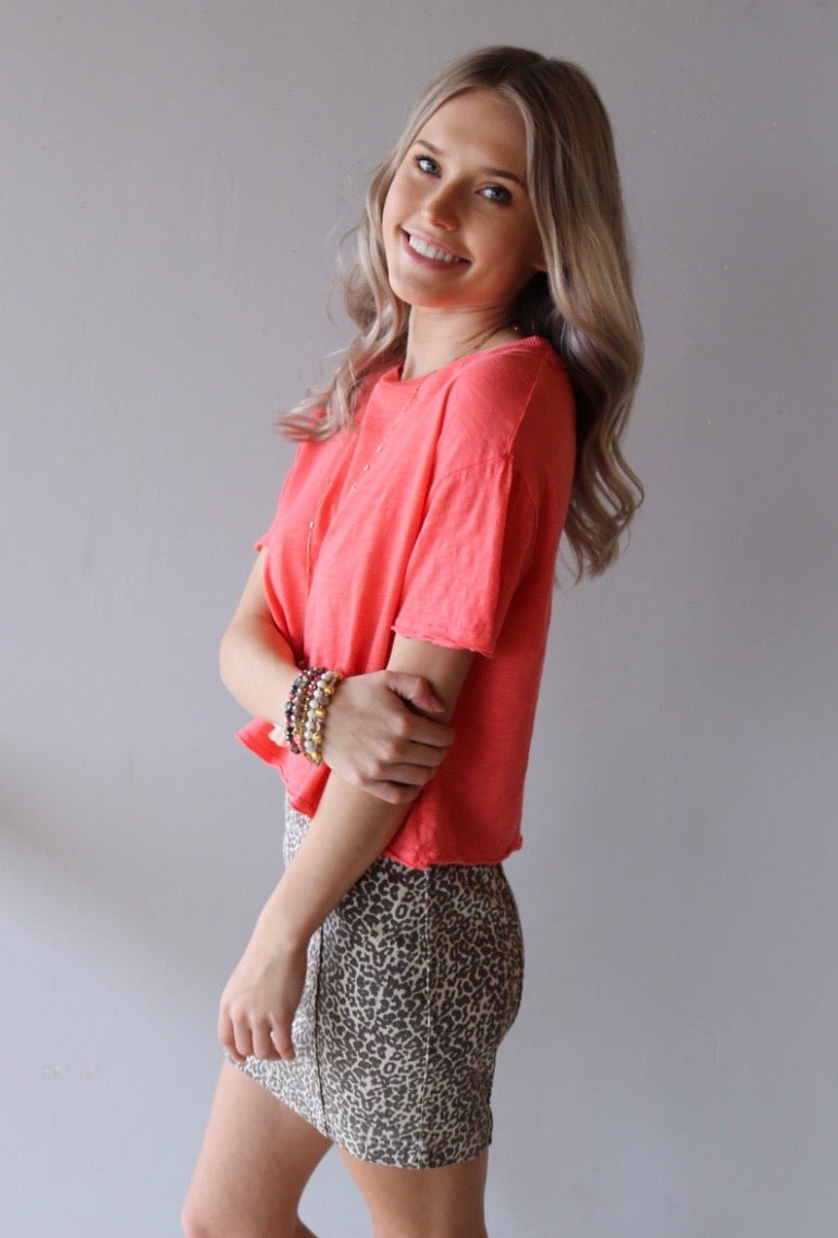 BOBI WaistCrop MARVEL SlubJersey Tee Top