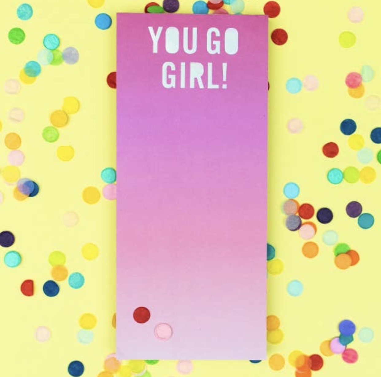 TE Pink YOU GO GIRL List Pad