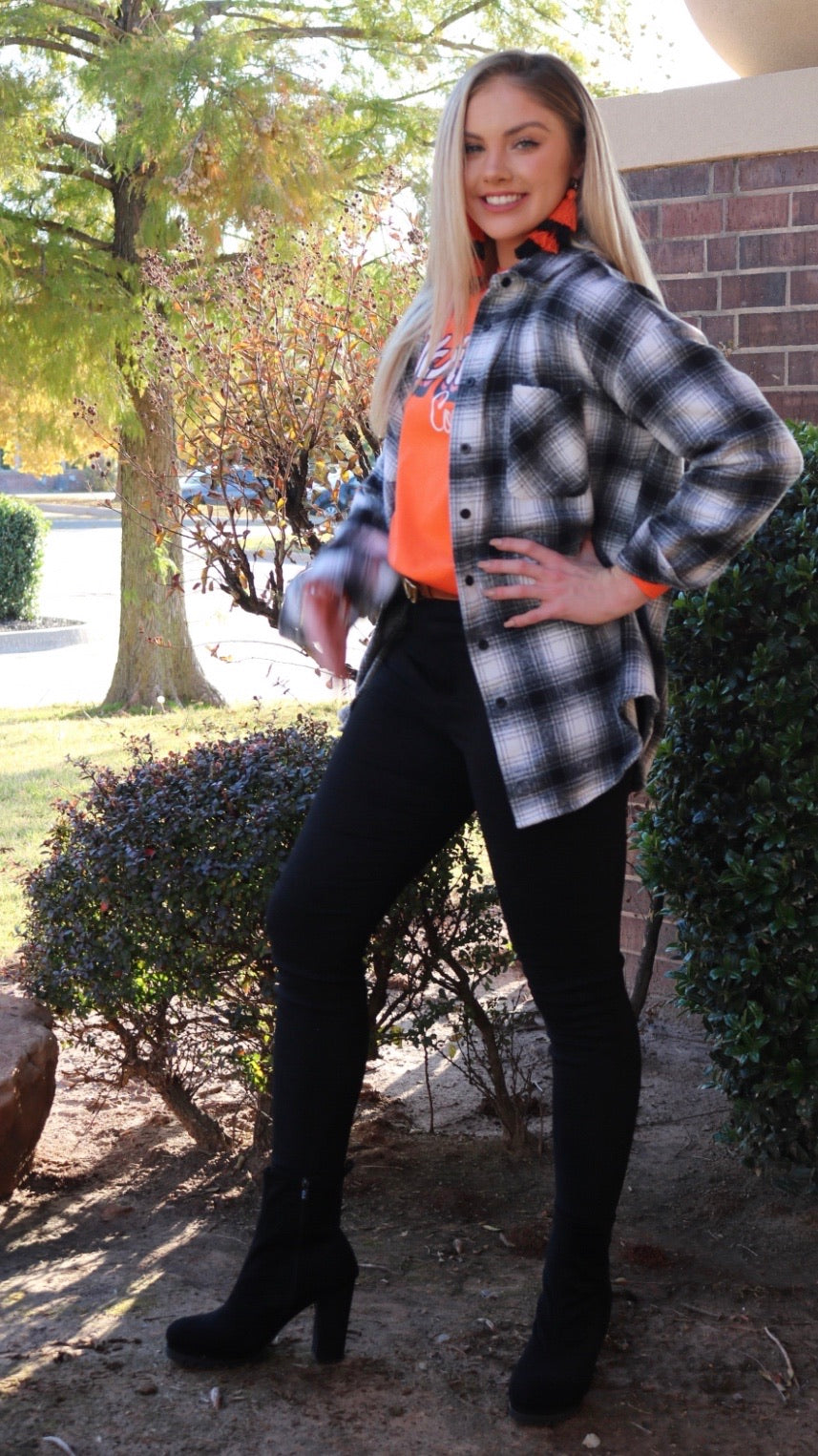 GAMEDAY COUTURE Throw Back VARSITY VIBES Oklahoma State Top