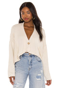 FREE PEOPLE One Button TERA Patch Cardigan Top