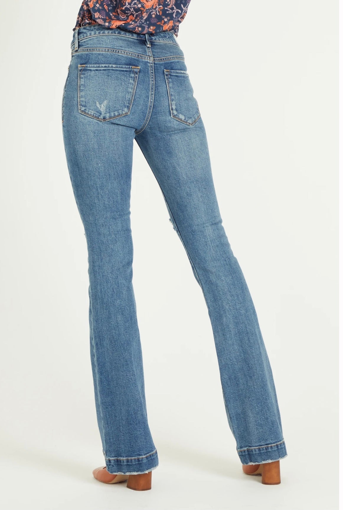 DEAR JOHN Distressed JAXTYN Bootcut Jeans