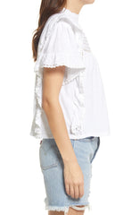 FREE PEOPLE Pin-tuck LE FEMME High Neck Top