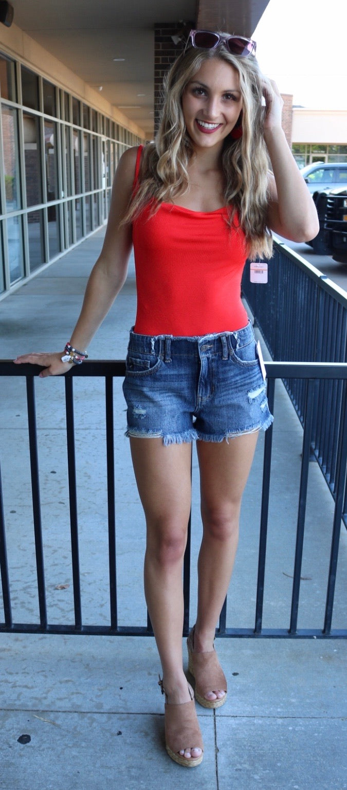 KANCAN HiRise REVOLVE Girlfriend Jean Shorts