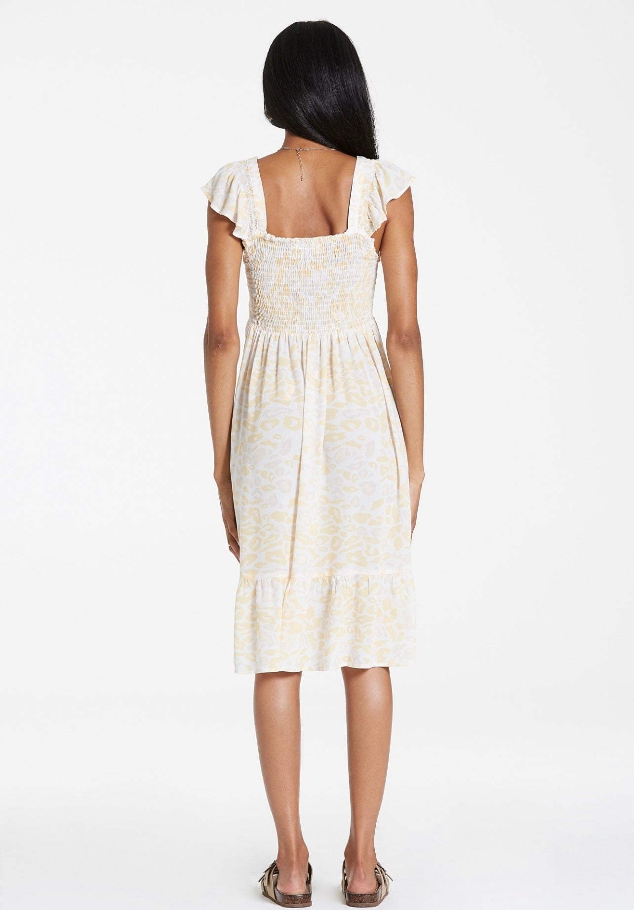 *DEAR JOHN Printed JORDAN Ruffle Sleeve Dress