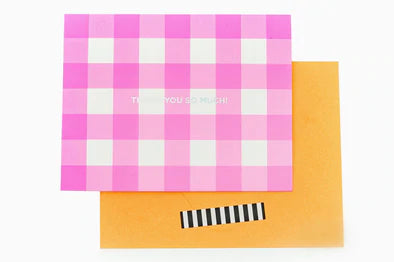 TAYLOR ELLIOTT Gingham THANK YOU SO MUCH Cards