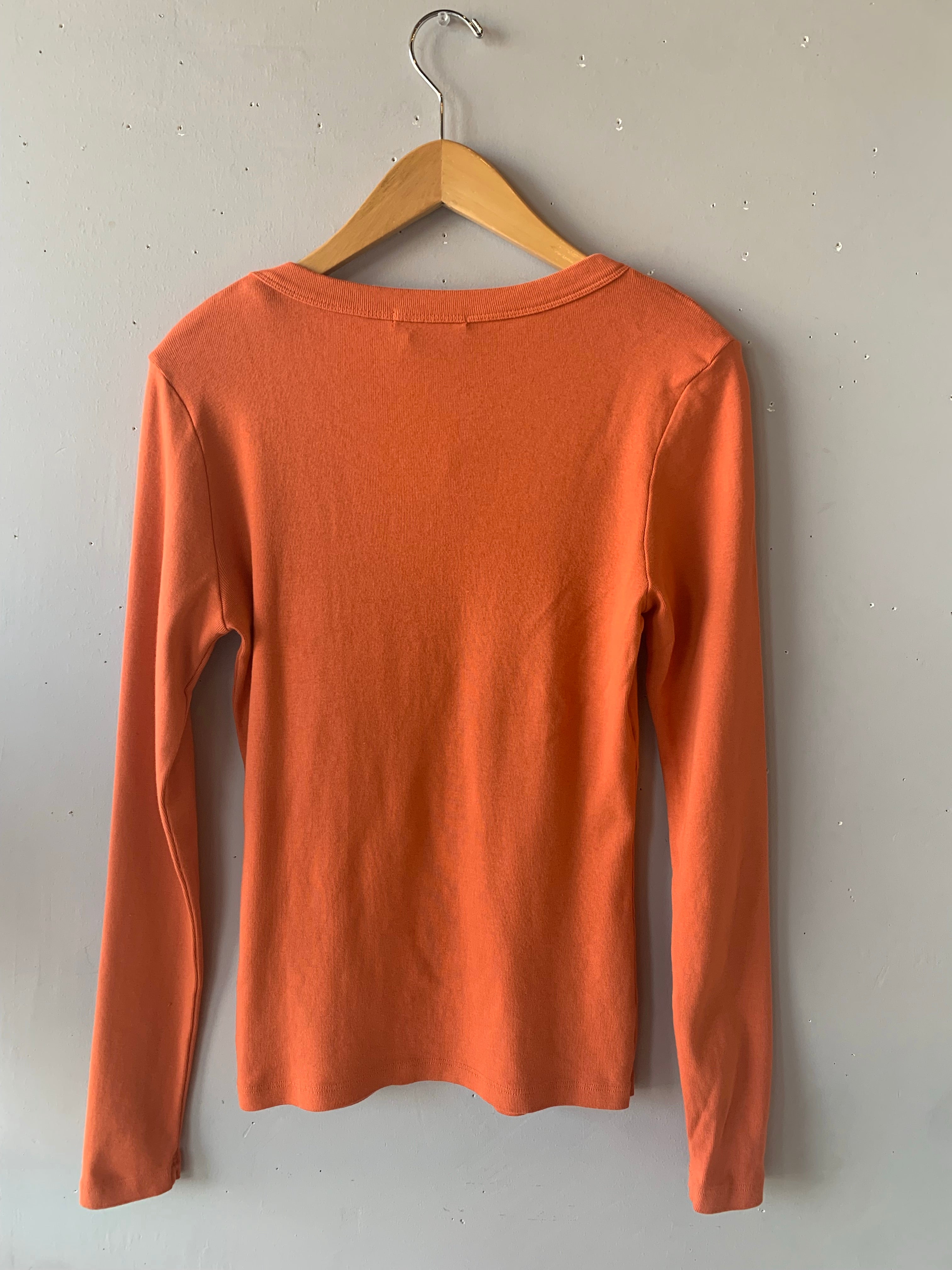 MICHAEL STARS V~Neck LAYLA 1 x 1 RibKnit Tee