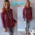 MERRIMENT Garment Dye Velvet OneShoulder Top