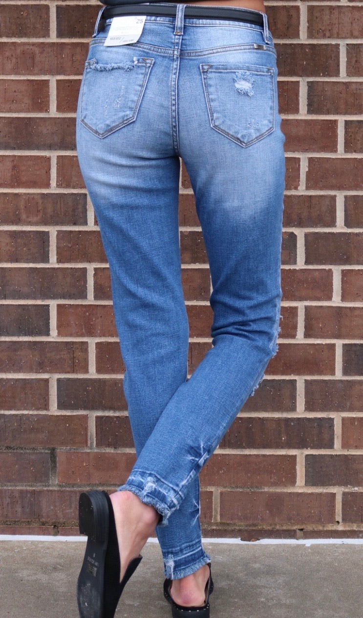 KANCAN Distressed HARTFORD Girlfriend Jeans