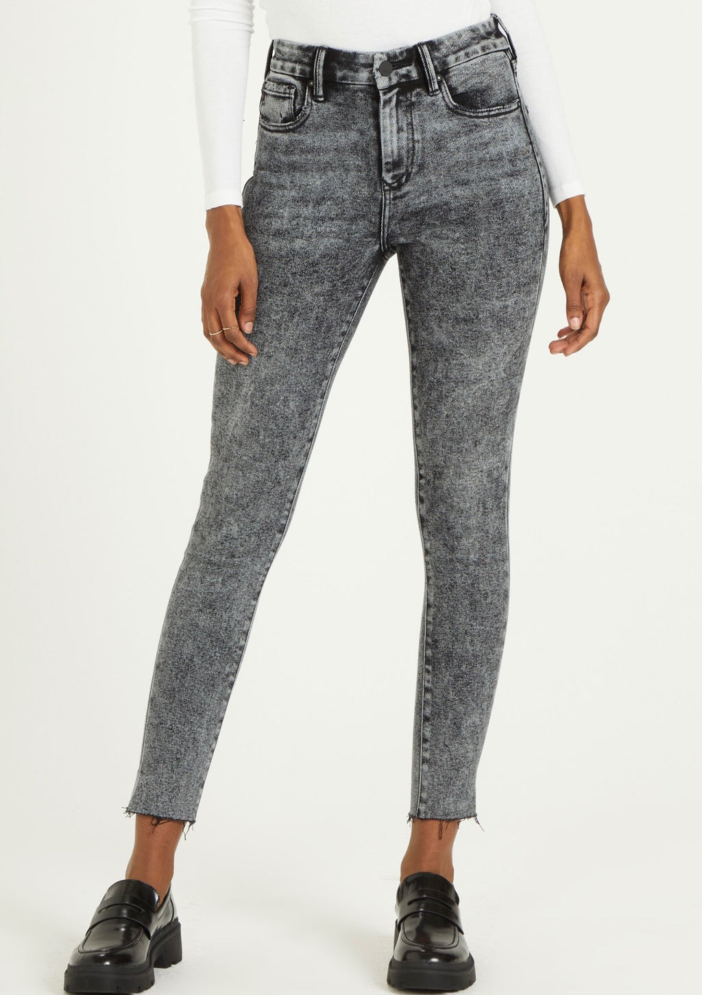 DEAR JOHN HIGH RISE OLIVIA RAW HEM SKINNY JEAN
