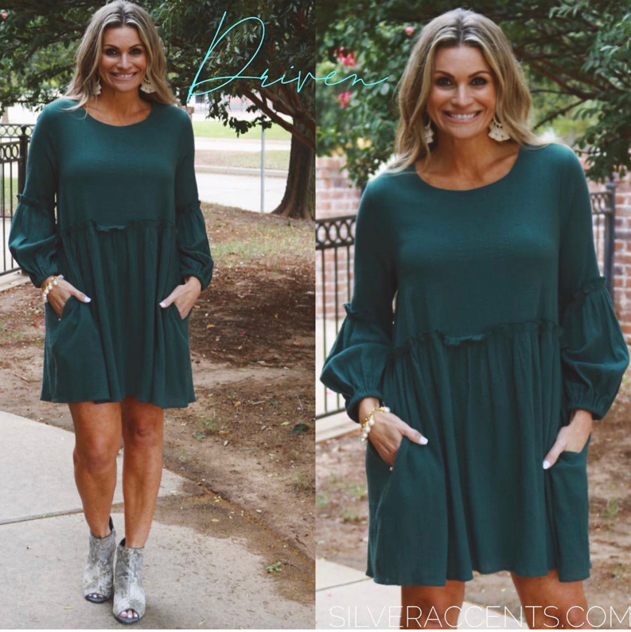 & Merci DRIVEN Gauze Tiered Ruffle Shift Dress