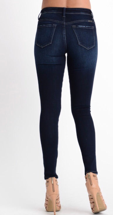 CAPTIVATE Distressed MidRise Ankle Skinny Jean