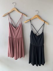 RELY Strappy~Back Knit Short Romper