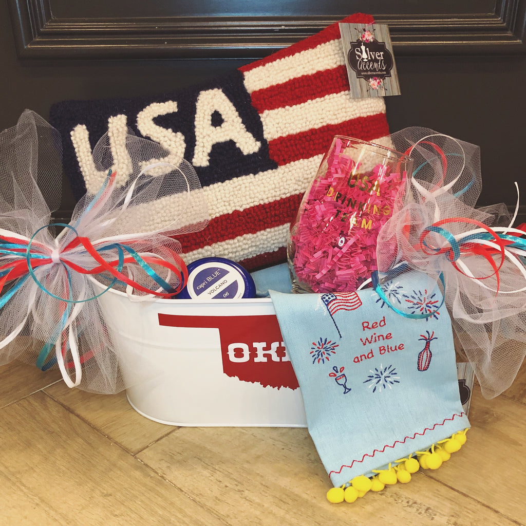 PH Embroidered PomPom Trim Tea Towel