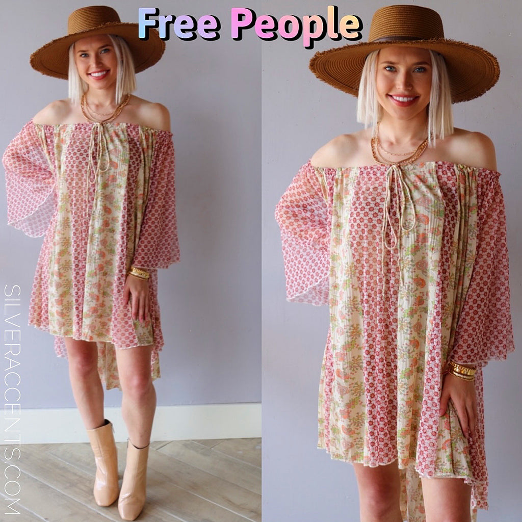FREE PEOPLE Print BECAUSE I LOVE YOU Tunic Top Dress