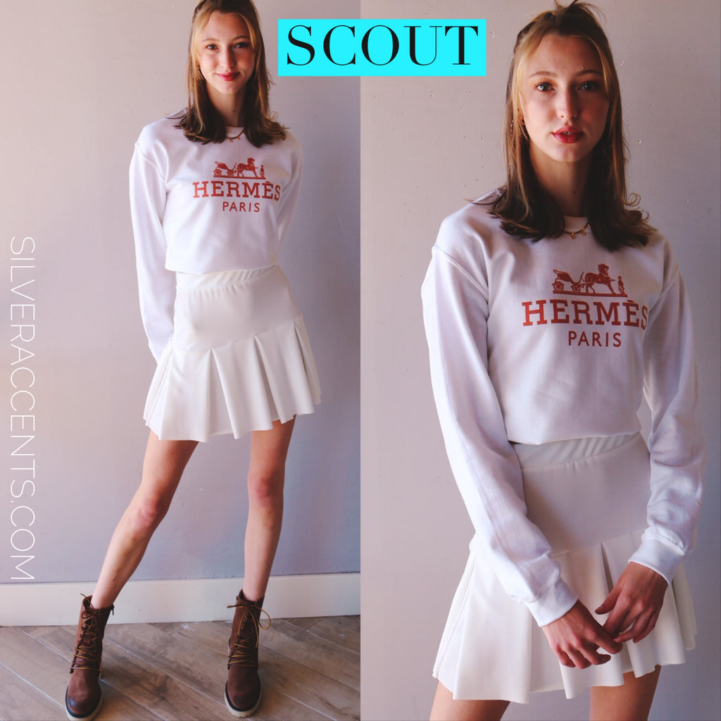 SCOUT Pleated StretchKnit Skirt