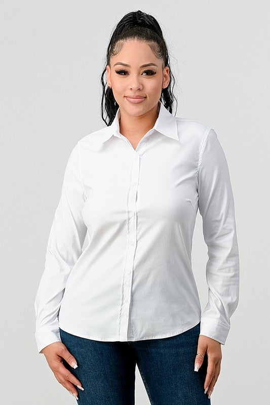MARKLE ButtonDown Collar Woven Top