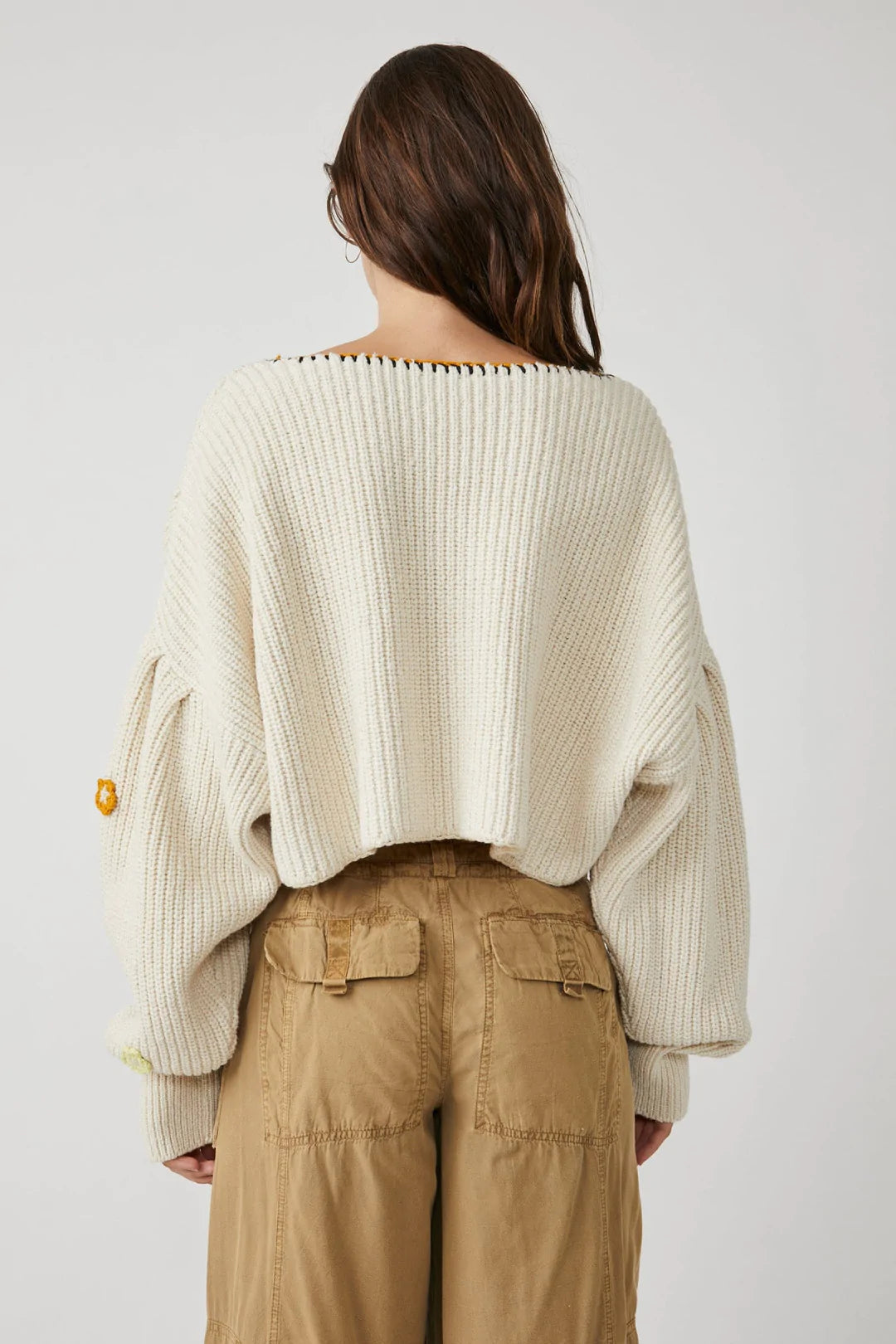 FREE PEOPLE Crochet DAHLIA Pullover Sweater Top