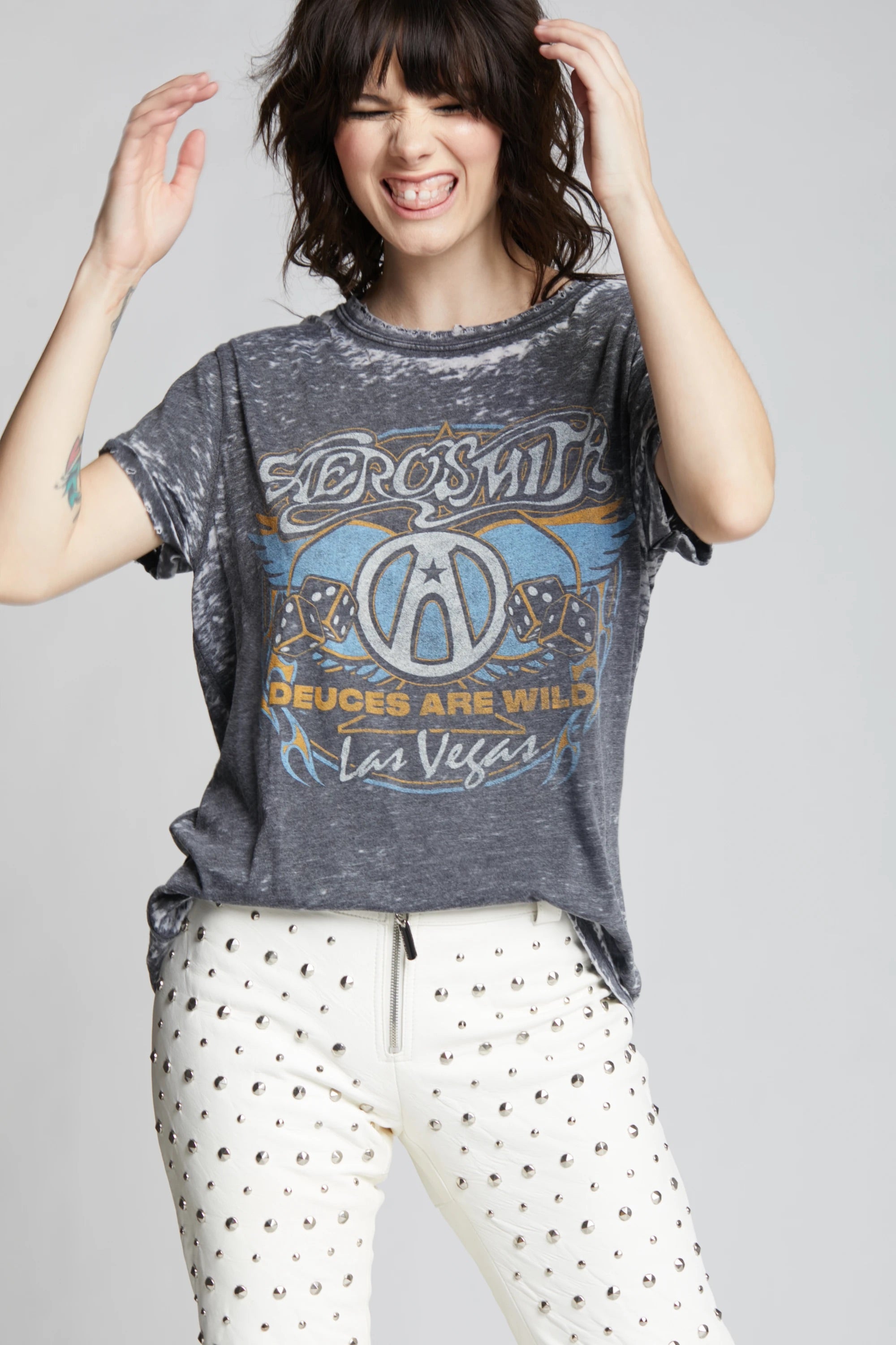 RECYCLED KARMA Aerosmith Deuces Are Wild Tee