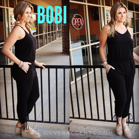 BOBI Supreme Jersey PINOT Cami Shirred Leg Jumpsuit