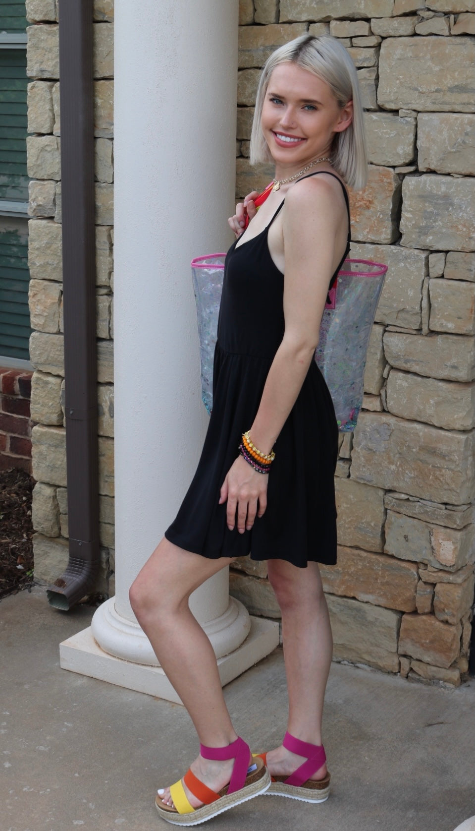 RELY Strappy~Back Knit Short Romper