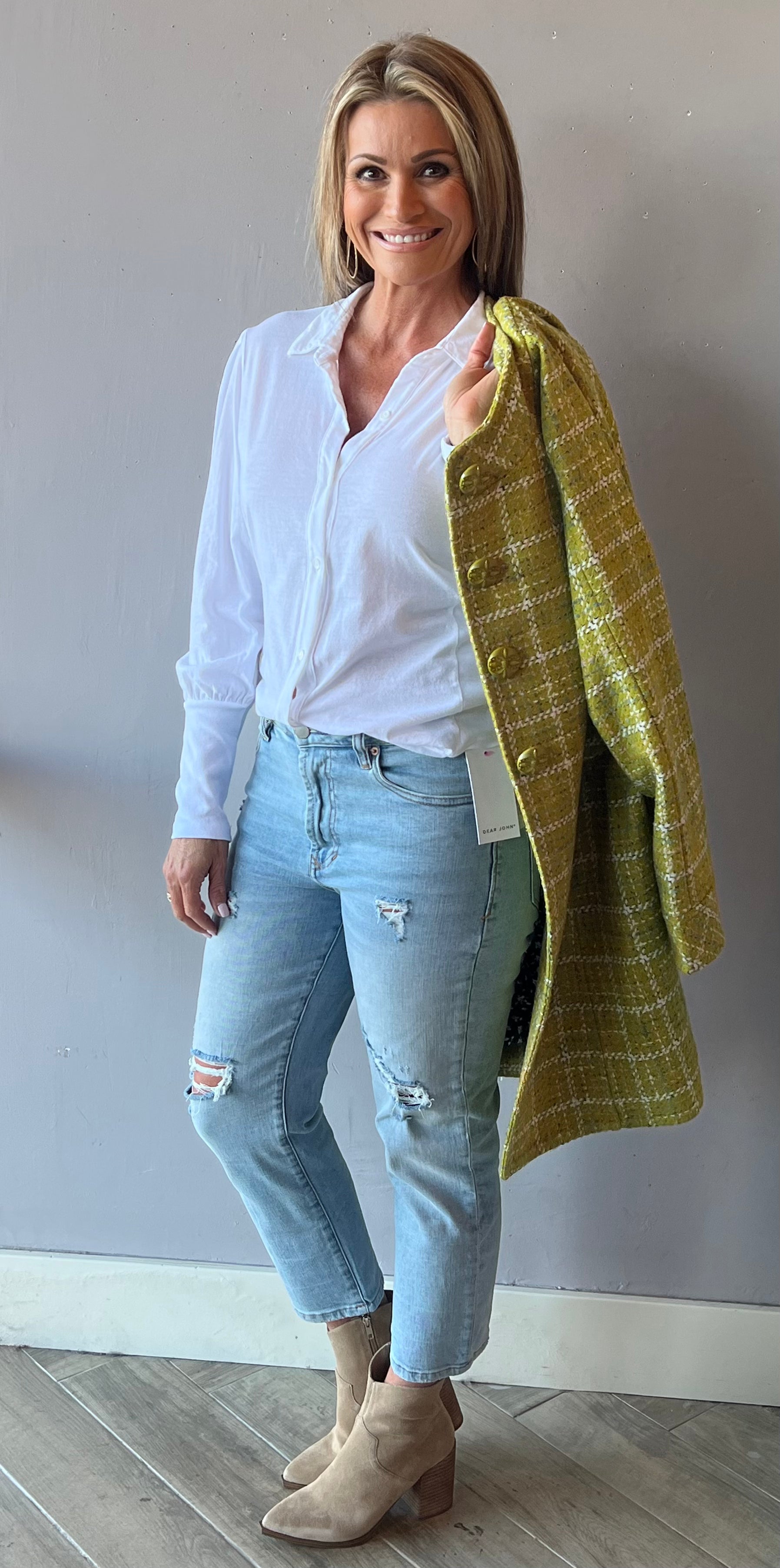 IVY JANE Tweed TIFFANY Button Up Jacket