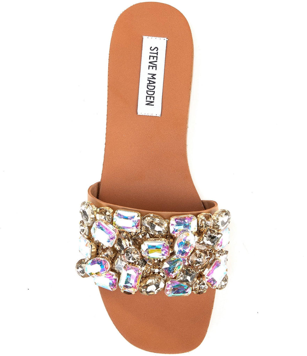 STEVE MADDEN Rhinestone BRIONNA Flat Sandal