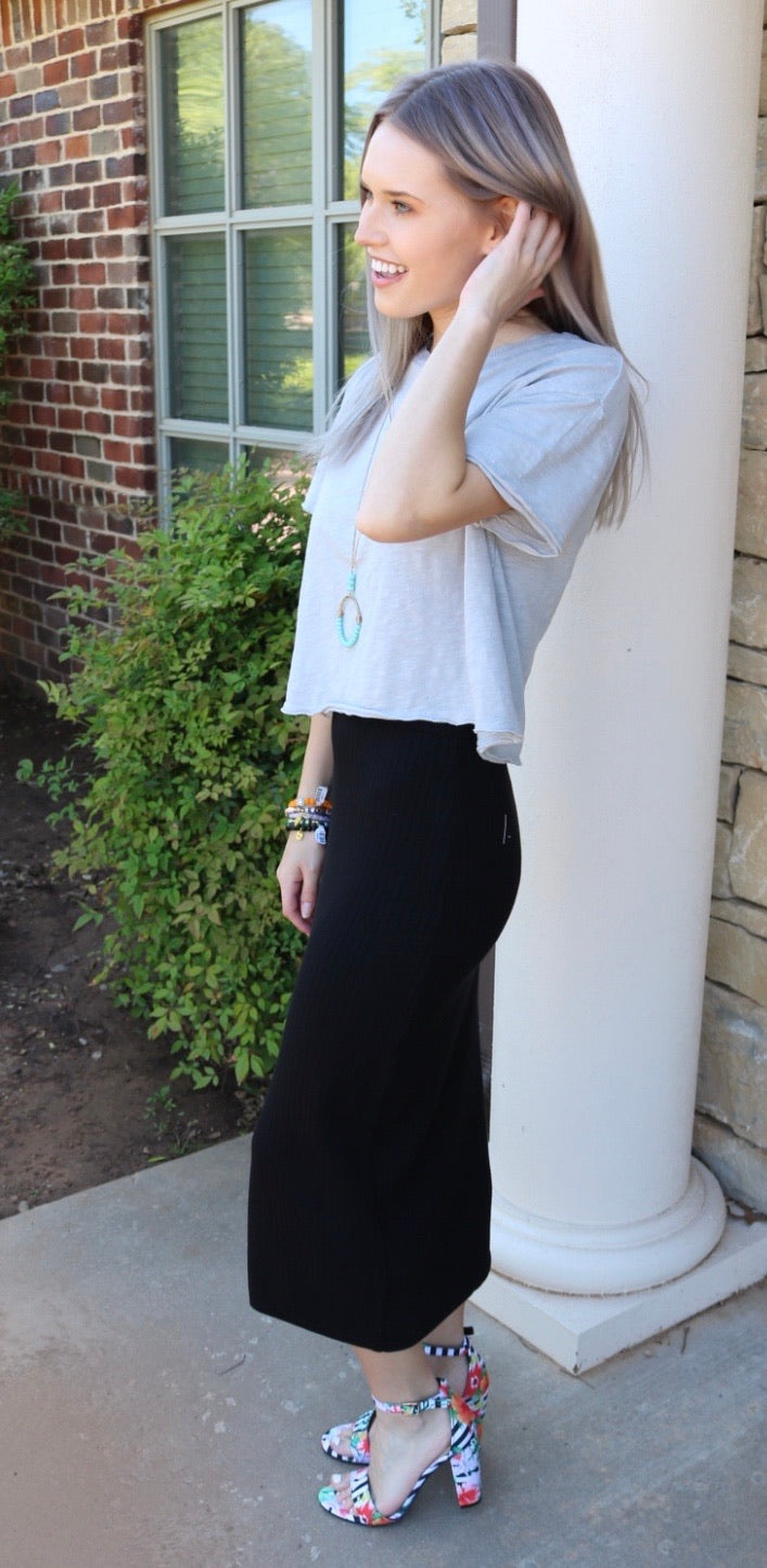 BOBI WaistCrop MARVEL SlubJersey Tee Top