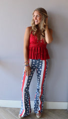FREE PEOPLE Flag PENNY Pull On Flare Pant