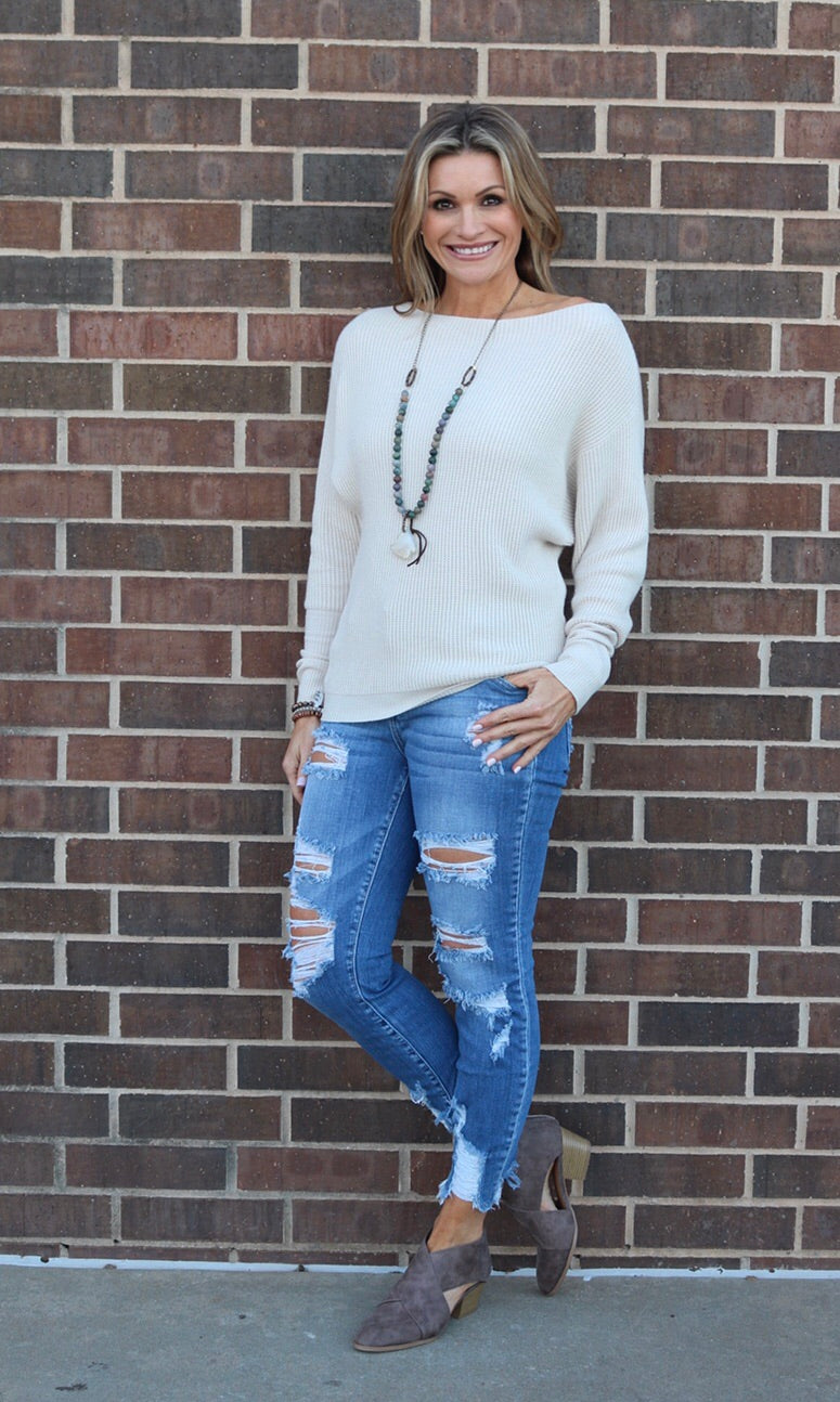 FREEFALL SuperSoft RibKnit Boatneck Sweater Top