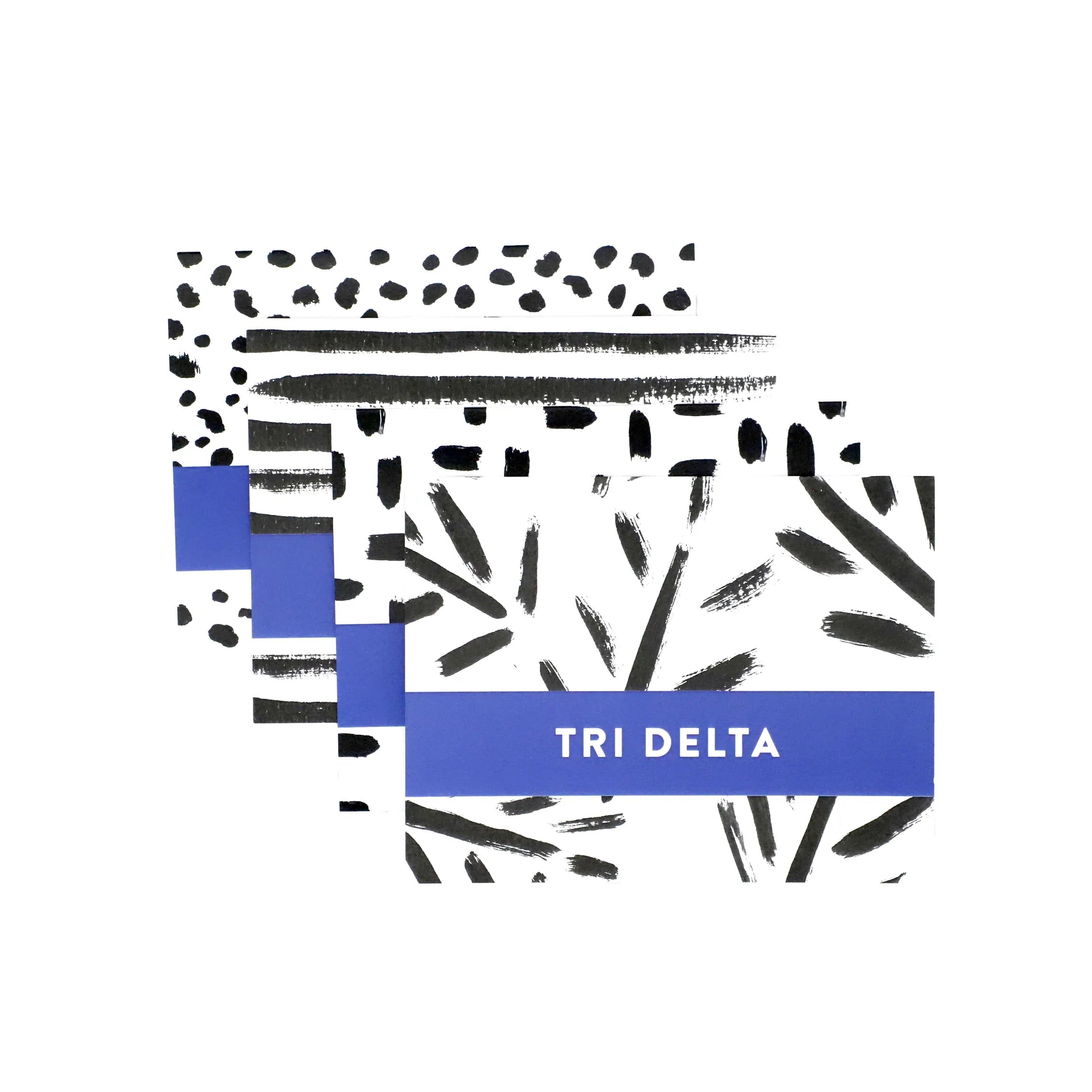 MS 8pc Sorority PATTERNED Greek Chic Notecards/Envelopes