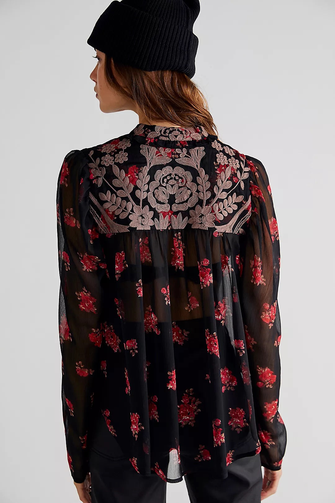 FREE PEOPLE Embroidered PATRICIA Top