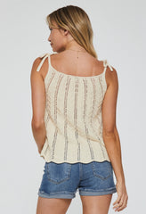 *ANOTHER LOVE Crochet KARINA Shoulder Tie Top