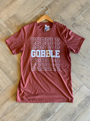 GOBBLE GOBBLE Repeat CrewNeck Triblend Tee Top