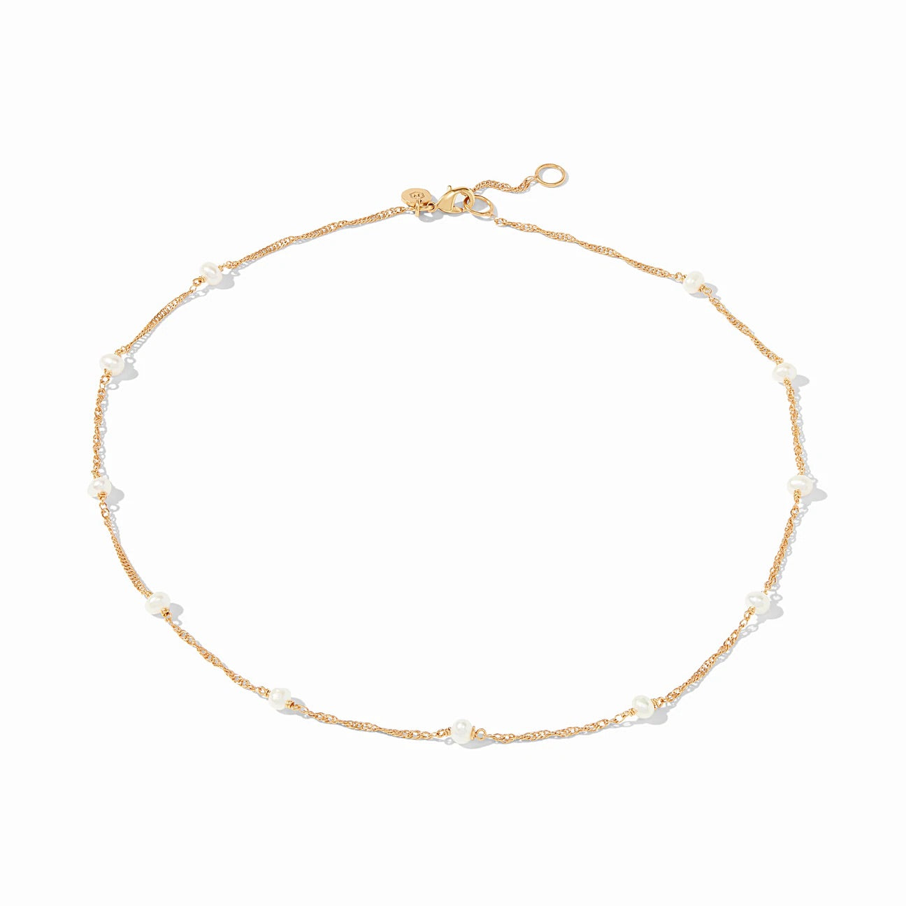 JULIE VOS CHARLOTTE Pearl Delicate Station Necklace