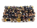 ERIMISH 5pc Leopard Bracelet Stack Set