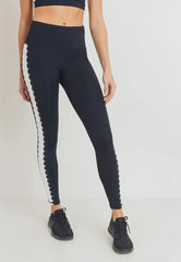 MONO B ARTISAN HiWaist Lasercut Lace Side Legging