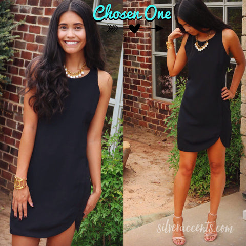 CHOSEN ONE Panel Front Shift Dress