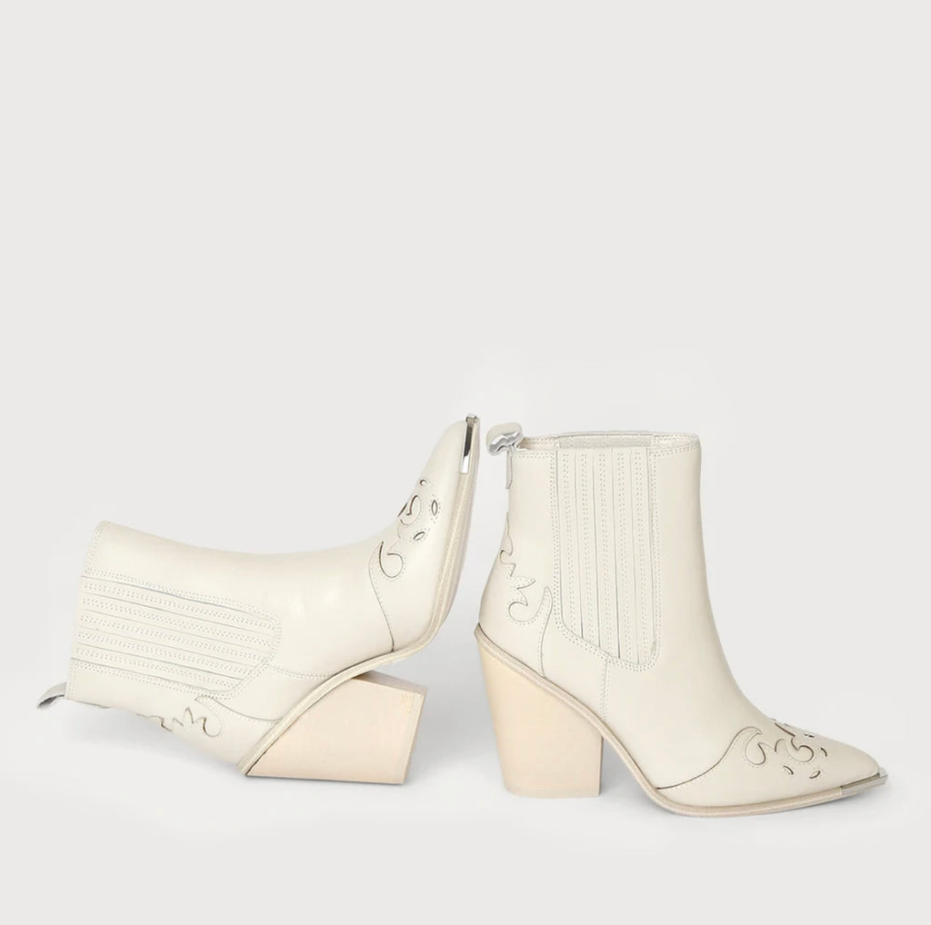 STEVE MADDEN Laser Cut TRIM Silver Tip Booties