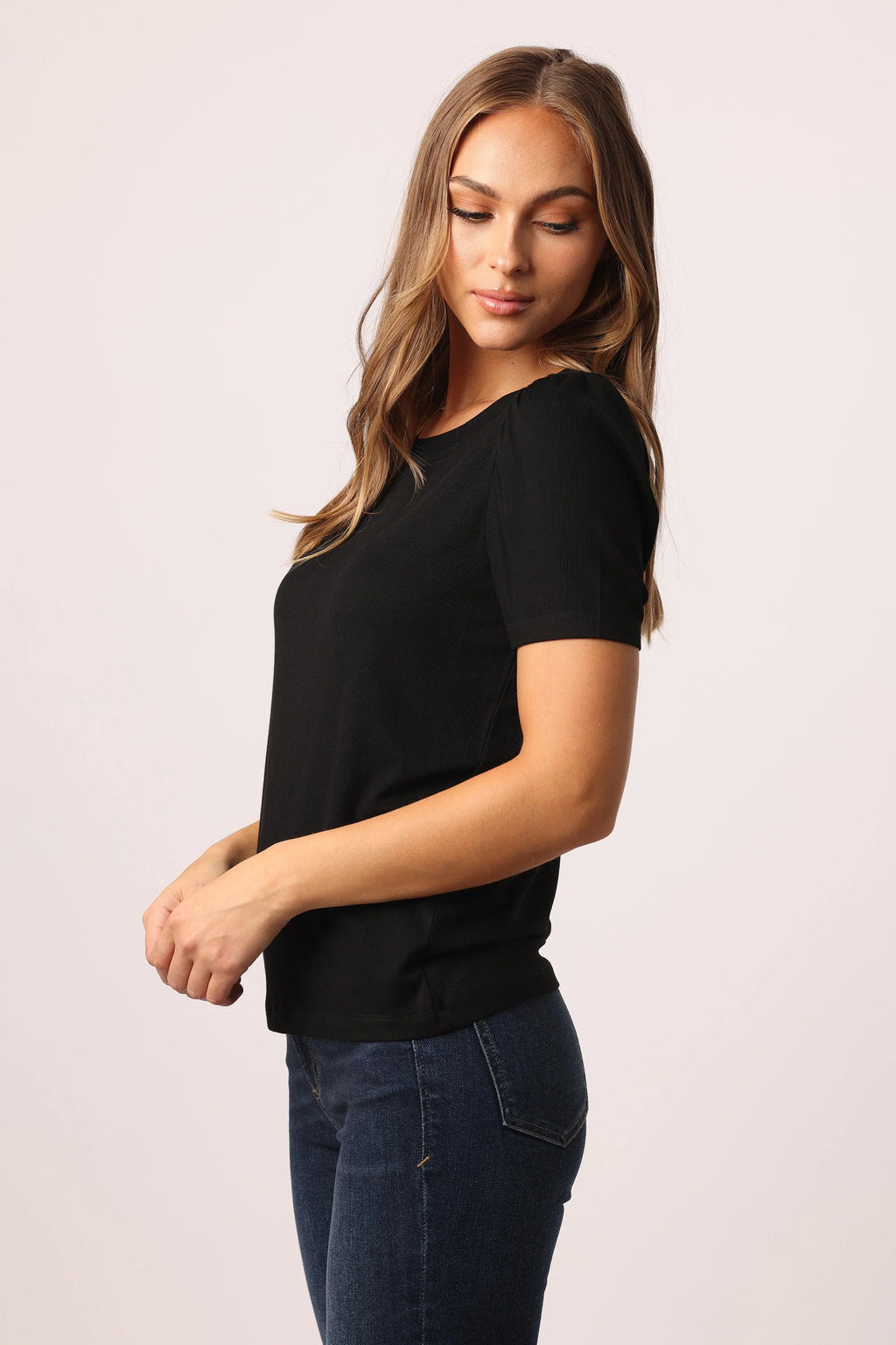 ANOTHER LOVE Shirred SIENA Short~Sleeve Top